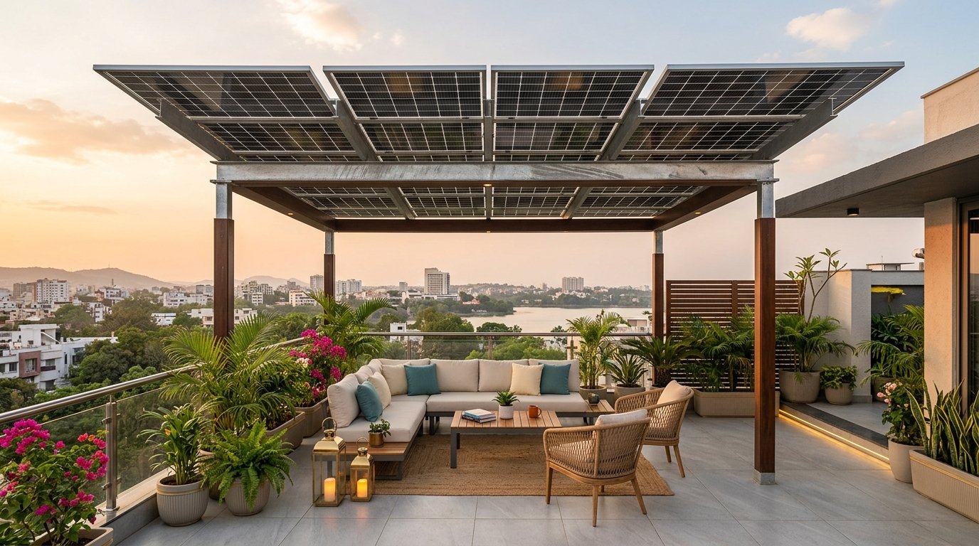 3.3 kW Flush Mount Solar Plant — Chinar Fortune City, Kolar Road, Bhopal